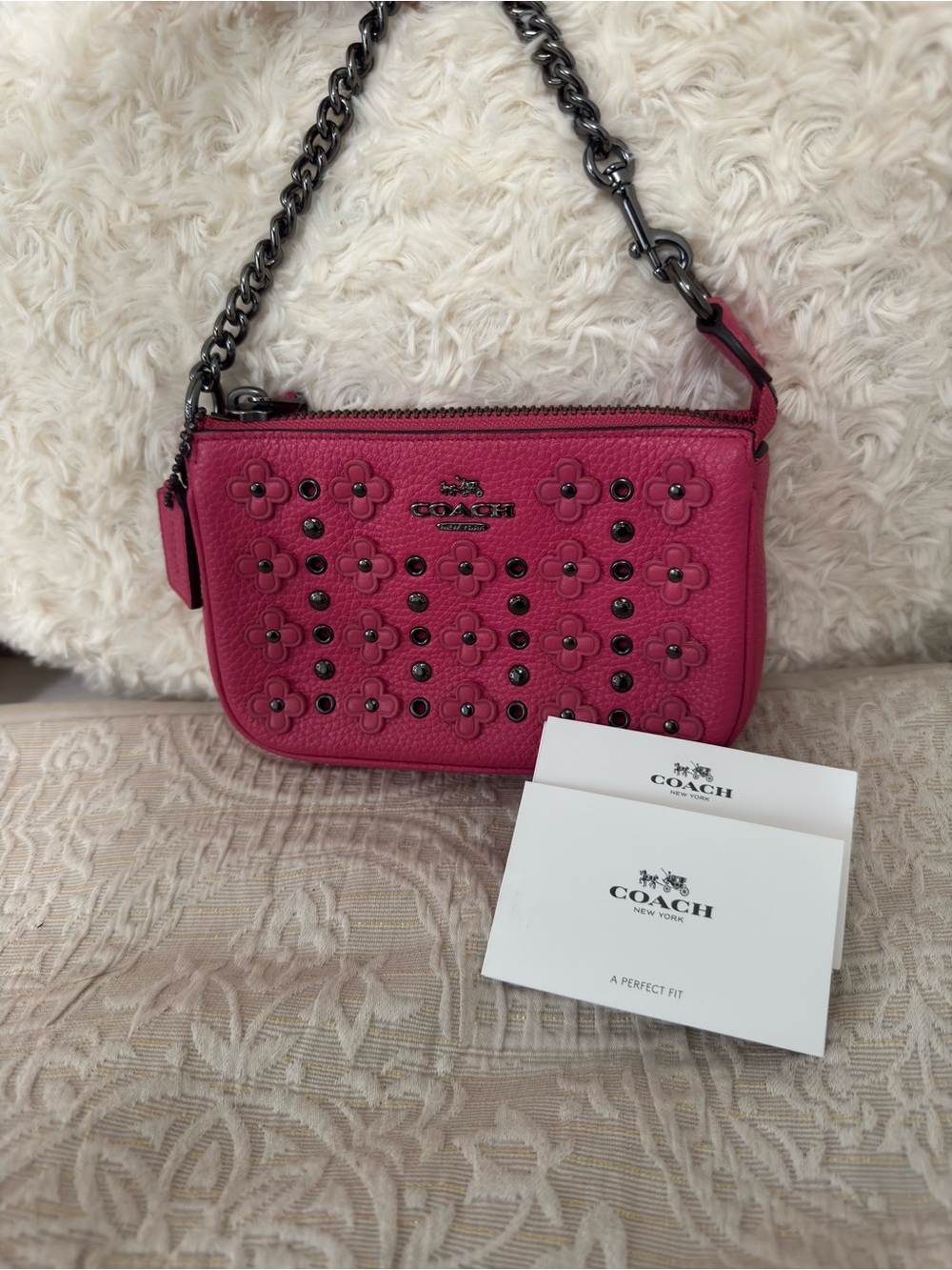 COACH Hot Pink Nolita with Grommets Includes Tags!